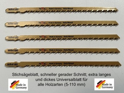 5 x Stichsägeblatt mit T-Schaft extra lang 170 mm mit Bosch Aufnahme