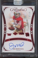 2024 Panini Flawless Super Bowl Champion Signatures Red Joe Montana 7/15 Auto