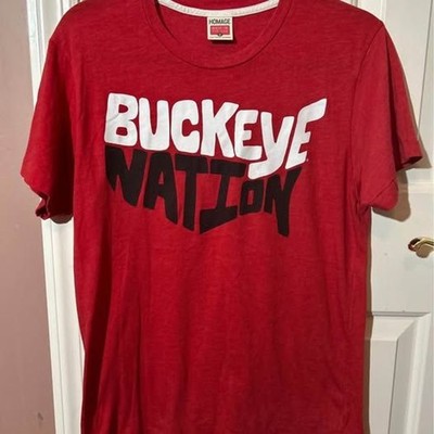 Homage Buckeye Nation T Shirt Mens Size Medium OSU Ohio State