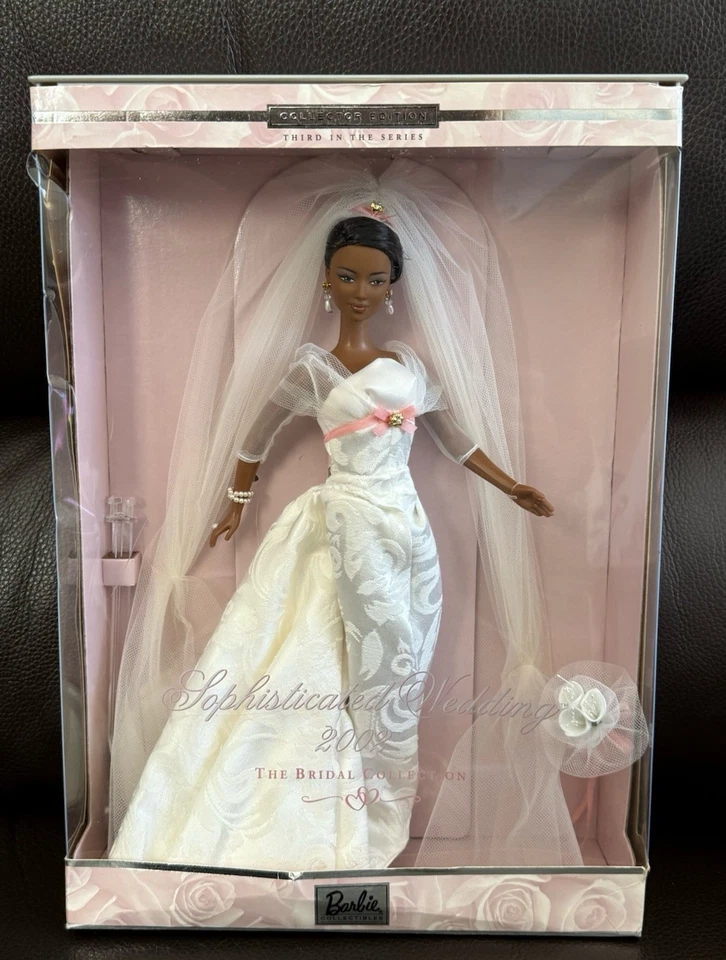 Barbie AA Sofisticada Boda Mattel 2001 #53371 tercera en Serie Nupcial NRFB Foto 2 de 4