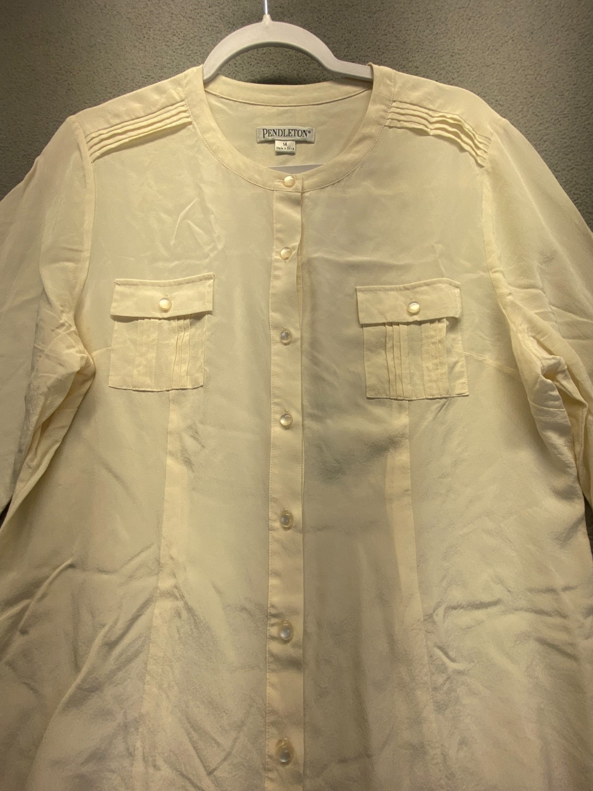 Pendleton 100% Silk Button Front Blouse Womens Si… - image 7