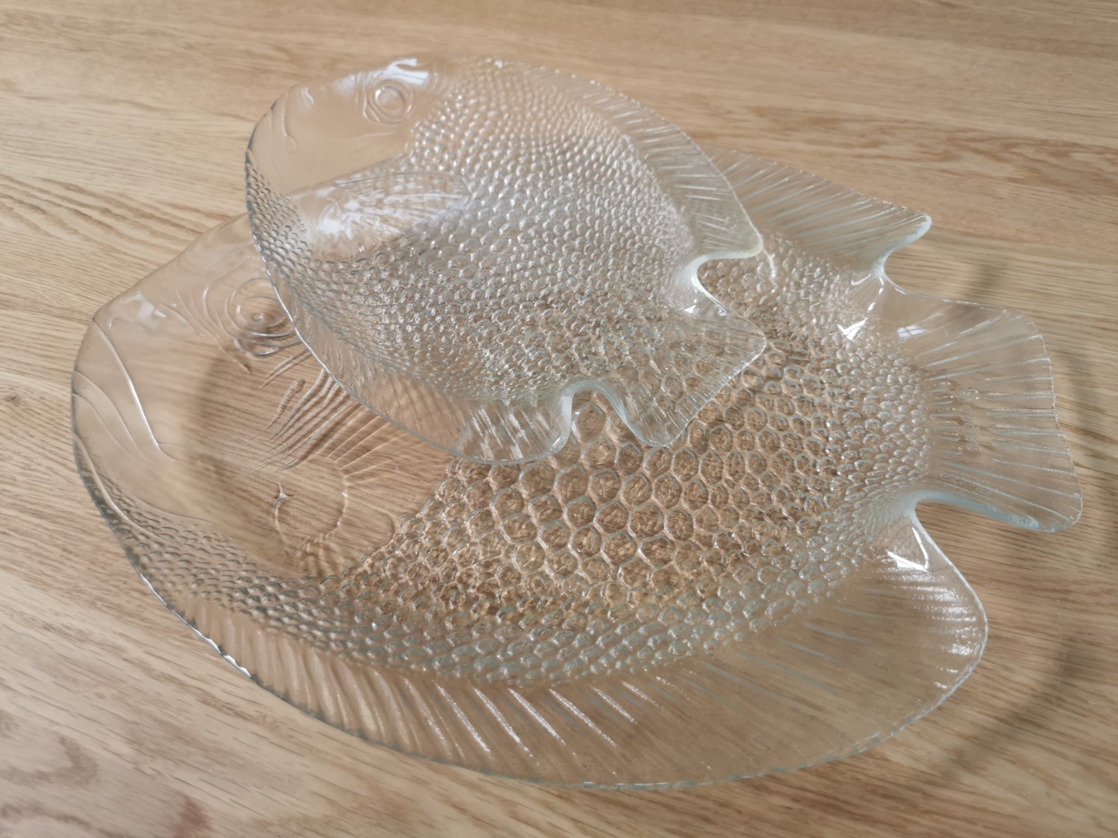 Plat de service en verre poisson Codec de qualité supérieure pour buffet chic