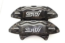 2010 Subaru Wrx Sti Front Brembo Brake Caliper Set Factory Oem Black 08-17