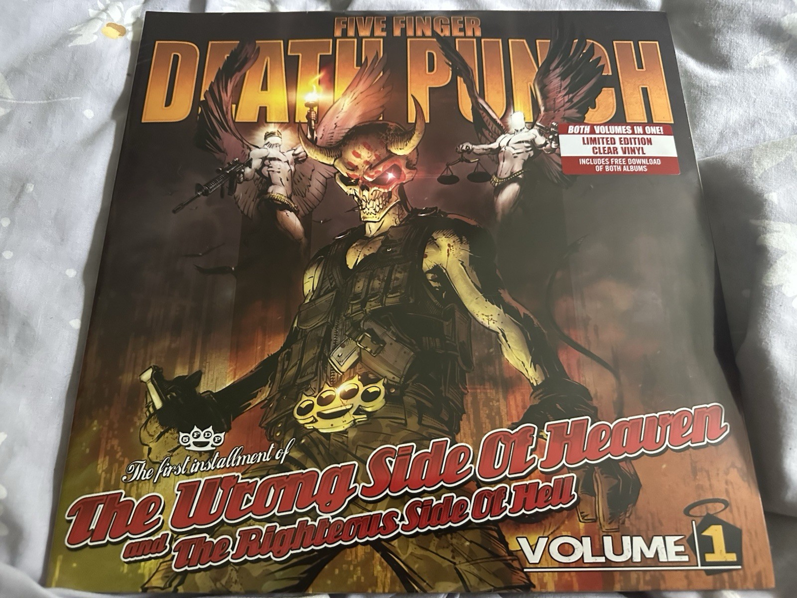 Five Finger Death Punch - Wrong Side of Heaven and Vol. 1+2 Double Clear Vinyl