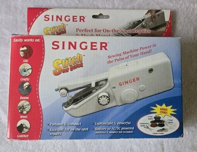 SINGER 01663 STITCH SEW QUICK Portable Handheld Mending Sewing Machine Repairs