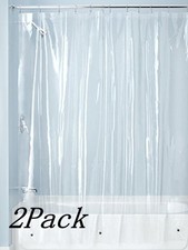 Ghooss PEVA 4G Shower Curtain Liner Pack of 2 ,Bathroom Liner,72 Inch by 72 ...