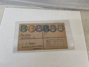 Bechuanaland Protectorate Scott #96 #98-104 Stamps On 1928 Registered Cover