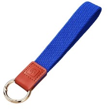 BRAND NEW  Set/6 Royal Blue Stretchy Wrist Key Chain Wristlets Lanyard Holder