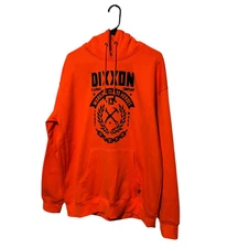 Dixxon Flannel Co Hoodie Mens Large Safety Orange Black Sweatshirt Workwear