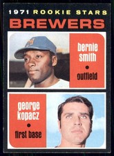 1971 Topps #204 Brewers 1971 Rookie Stars (Bernie Smith / George Kopacz)