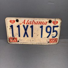 Vintage Alabama Heart of Dixie US Car License Plate 11X1 195