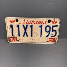 Vintage Alabama Heart of Dixie US Car License Plate 11X1 195