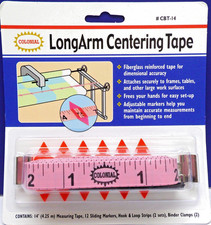 COLONIAL LongArm CENTERING Tape CBT-14 Markers, Hook & Loop Strips, Clamps 14'