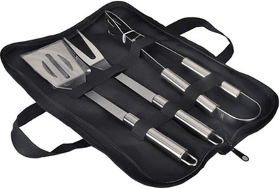 Edelstahl Grillbesteck Set, 3-Teilig Grillwerkzeug-Set,Professionelle Grill Best