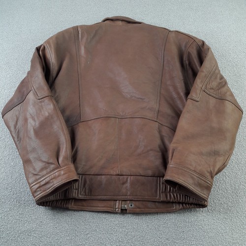 Split End Ltd Mens Jacket Large Brown Vintage 80’s Soft Leather Bomber Korea - Bild 2 von 10
