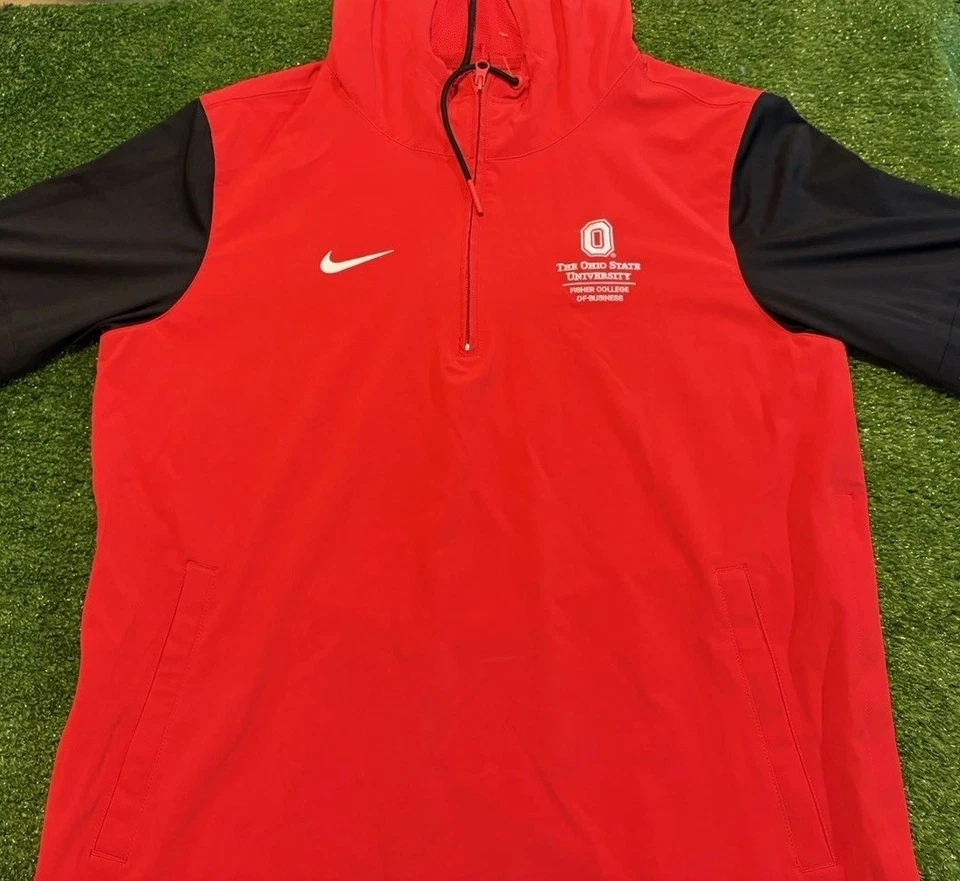 Ohio State Buckeyes Chaqueta Hombre Grande Rojo Negro Nike Ligero Negocios Spandex Foto 4 de 4