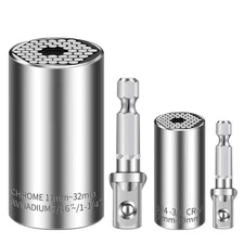 Universal Socket Set 11-32mm 7-19mm Super Socket for Unscrew Any Bolt Multi-F...