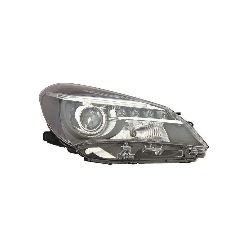 Phare avant droit HIR2 LED avec loupe pour Toyota Yaris 3 phase 2 de 2014 à 2017