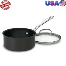 Nonstick Hard Anodized Saucepan Induction Oven Safe Durable Kitchen Cookware New