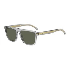 Hugo Boss BOSS 1599/S 0KB7 QT Transparent Grey/Dark Green 56-17-145 Sunglasse...