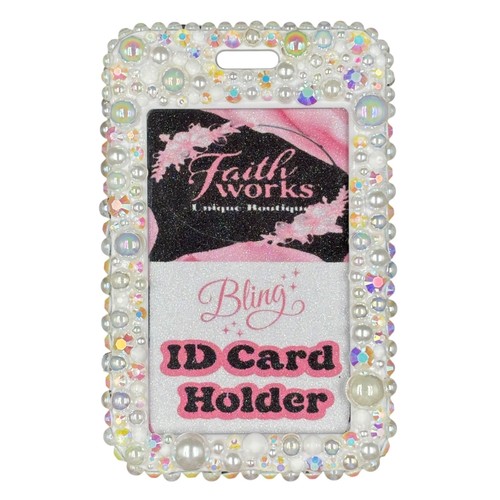Bling Pearl Name Badge Card Holder Replacement (Reel Clip Not Included) Purple - 第 37/48 張圖片