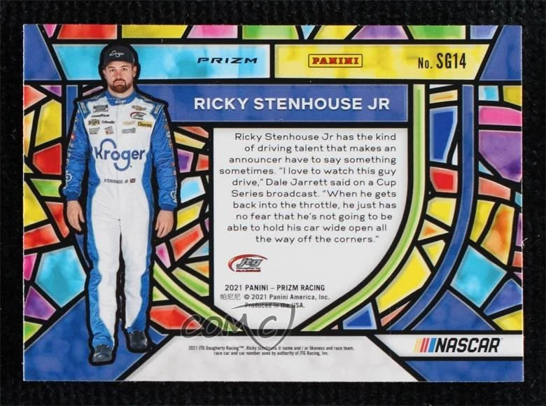 2021 Panini Prizm Stained Glass Ricky Stenhouse Jr #SG14 - Image 2 of 2