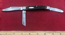 Vintage Schrade? 3 Blade Stockman Pocket Knife Delrin Handles