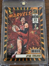 2025 Panini Donruss WNBA - Net Marvels A'ja Wilson #8 40/75 Orange Fireworks