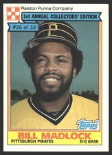 Bill Madlock #26 1984 Topps Ralston Purina Pittsburgh Pirates