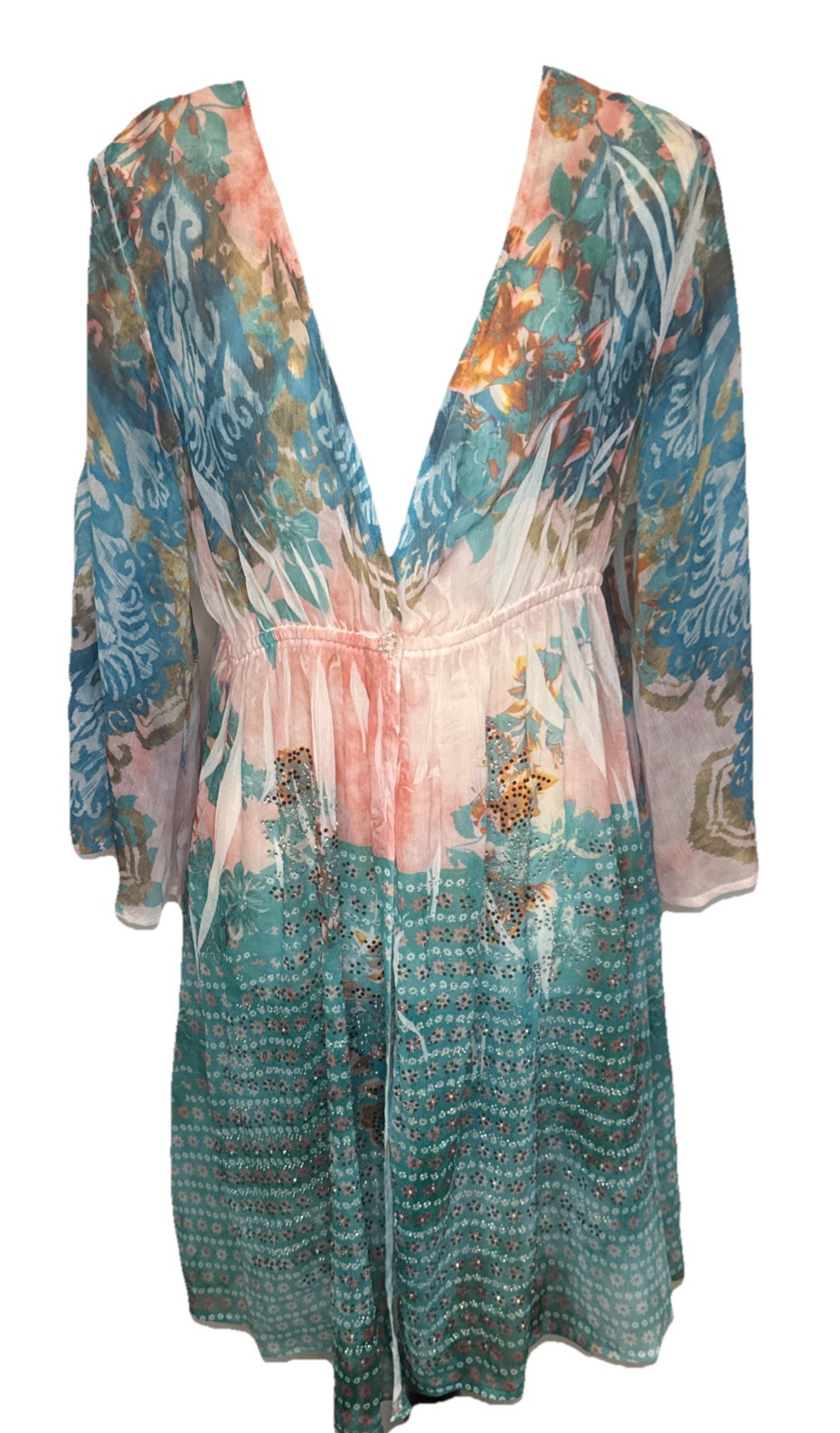 gauzy beach mini dress coverup Women's Gauze Cover Up Dress