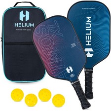 Helium Pro Carbon Fiber Pickleball Paddle Set of 2 - USAPA Certified Pickleba...