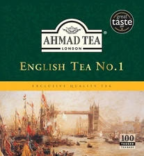 Ahmad Tea English No.1 Tagged Teabags, 100 Count,3922-1 100 Count 