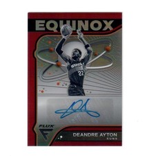 DEANDRE AYTON 2022-23 Panini Flux Equinox Red /35 Auto SUNS LAKERS  TRAILBLAZERS