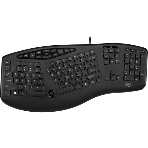 Adesso TruForm Media 160 - Ergonomic Desktop Keyboard (akb-160ub) (akb160ub) - Picture 2 of 6