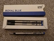 Mont Blanc 3 x Rollerball LeGrand used refills Blue Black Fine Medium