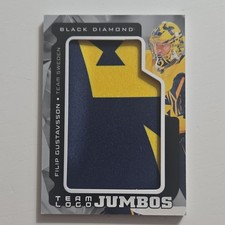 Upper Deck Black Diamond Team Logo Jumbo Patch Filip Gustavsson Sweden 2025-26