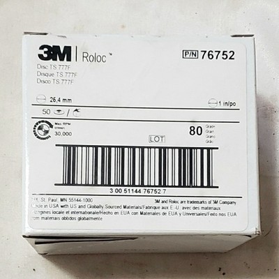 3M Roloc 76752 TS 777F Roloc Quick Change Disc 1'' Ceramic Aluminum Oxide 80 Grit