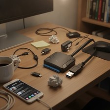 SuperSpeed SATA to USB 3.0 Adapter for Data Transfer Drive Cloning - 5Gbps