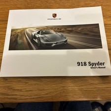 Porsche 918 spyder drivers owner manual original OEM English 