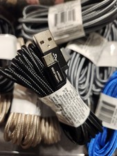 10 Ft Wireless Gear Fabric Micro USB Cable, Black