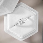 3 ct Round Cut Cathedral Diamond Engagement Ring VS1 F Solitaire White Gold 14k