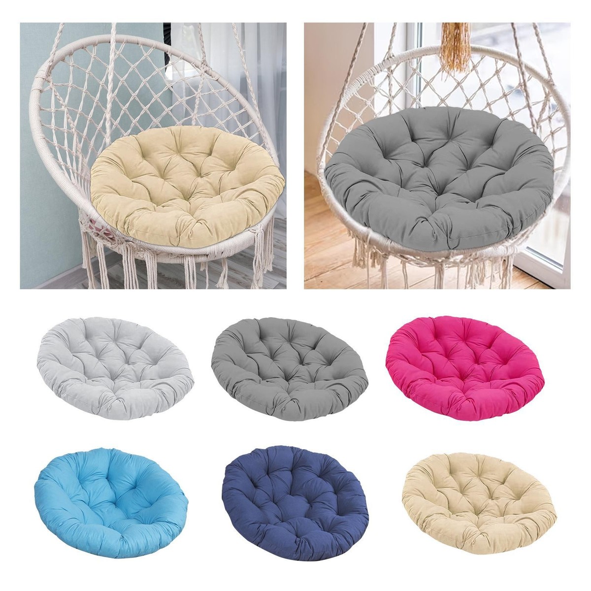 Papasan Chair Cushion 20inch Egg Chair Cushion for Living Room