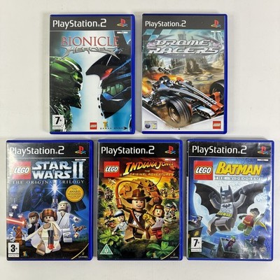 PS2 LEGO Bundle 5 Spiele Star Wars Batman Indiana Jones Drome Racers Bionicle Hero