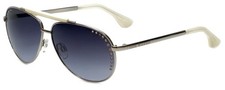 Isaac Mizrahi Designer Sunglasses IM48-40 in Rhodium with Grey Lens