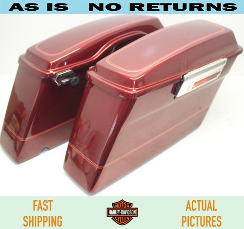 1999-2006 HARLEY-DAVIDSON ROAD KING SIDE STORAGE CASE SET LEFT AND RIGHT OEM