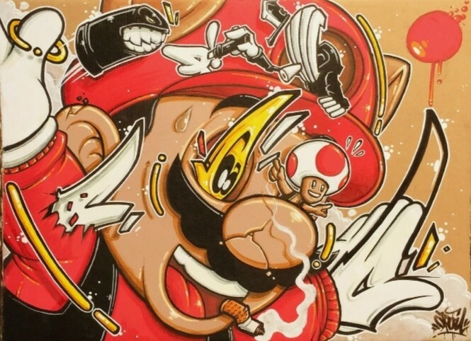 ZENOY GRAFFITI STREET Art Dessin Original 2001 JONONE/COPE2/SEEN/OBEY/QUIK/BLADE EUR 450,00 - FR