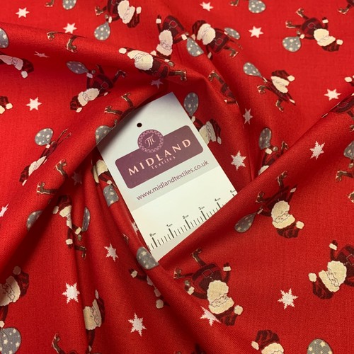 £5.99 Christmas Xmas 100% Cotton Prints fabric M1500 Mtex - Picture 12 of 22
