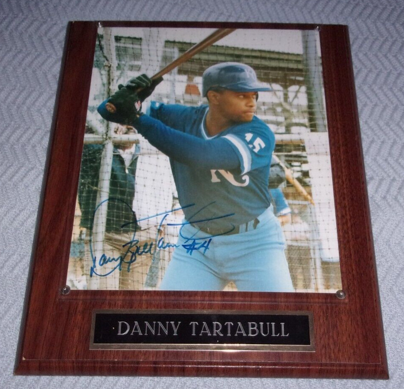 Danny Tartabull ~ Kansas City Royals ~ Signed 8x10 on Plaque ~ Yankees, Mariners