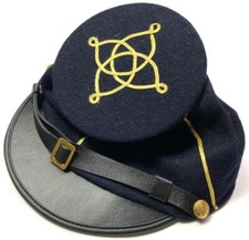 CIVIL WAR US UNION LIEUTENANT OFFICER WOOL KEPI FORAGE BUMMER CAP-LARGE