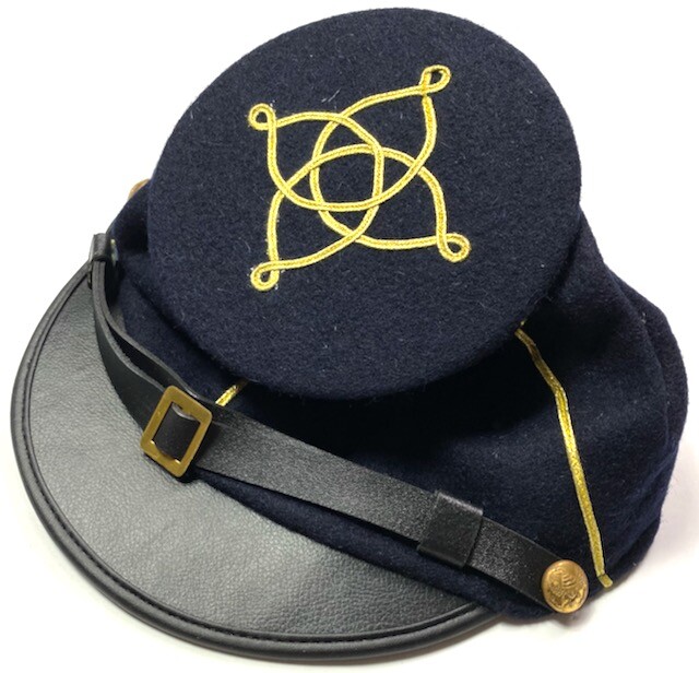 CIVIL WAR US UNION LIEUTENANT OFFICER WOOL KEPI FORAGE BUMMER CAP-MEDIUM